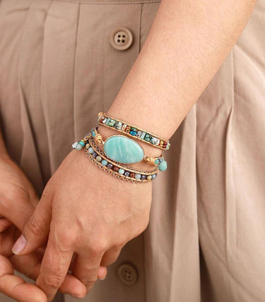 Smile Amazontite Wrap Bracelet-Your Soul Place